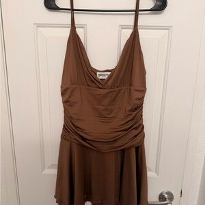 Princess Polly Andersson Mini Dress in Chocolate - size 10